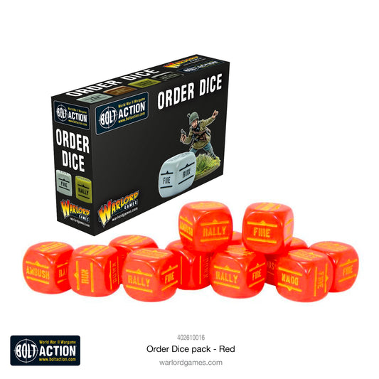 Bolt Action Orders Dice - Red