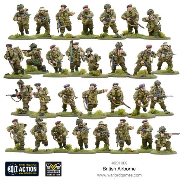 Bolt Action British Airborne WWII Allied Paratroopers (plastic)