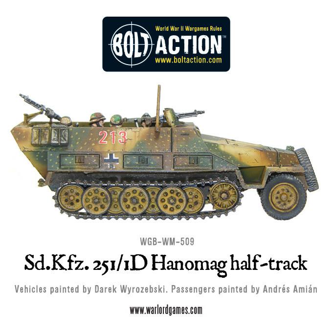 Bolt Action Sd.Kfz 251/1 ausf D halftrack (plastic)