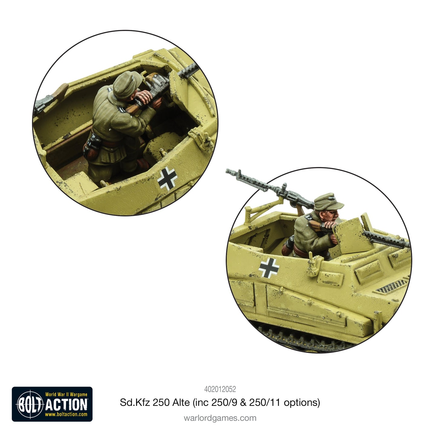 Bolt Action Sd.Kfz 250 (Alte) Half-Track (Options For 250/1, 250/9 & 250/11 Variants)