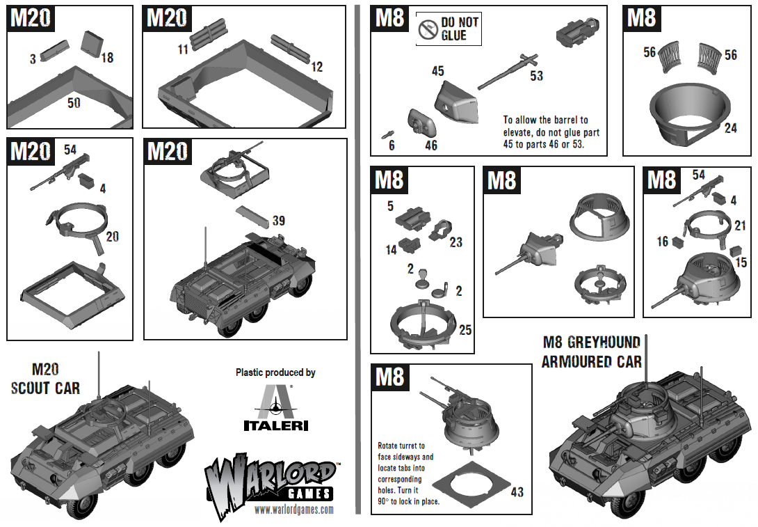 Bolt Action M8/M20 Greyhound Scout Car (Plastic Box)