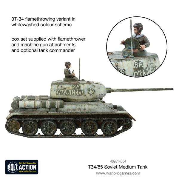 Bolt Action T-34/85 medium tank (plastic)