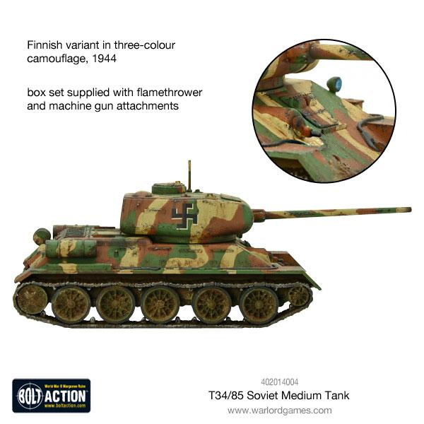 Bolt Action T-34/85 medium tank (plastic)