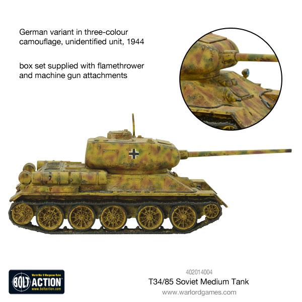 Bolt Action T-34/85 medium tank (plastic)