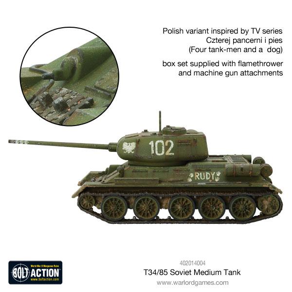 Bolt Action T-34/85 medium tank (plastic)