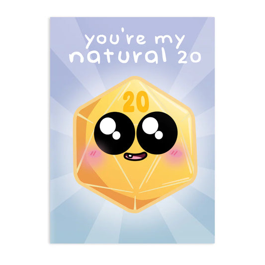 GlassStaff "You're My Nat 20" Greeting Card