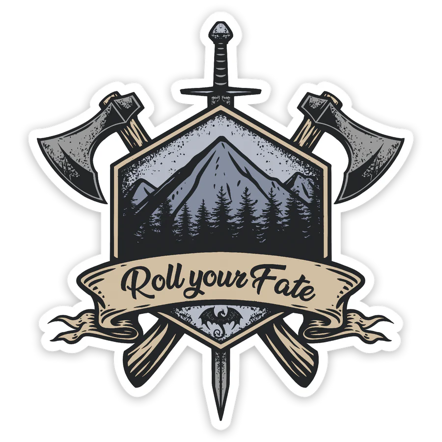 GlassStaff Roll Your Fate Waterproof Die Cut Vinyl Sticker